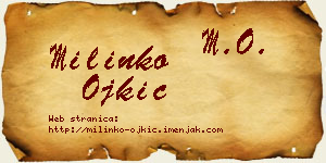 Milinko Ojkić vizit kartica